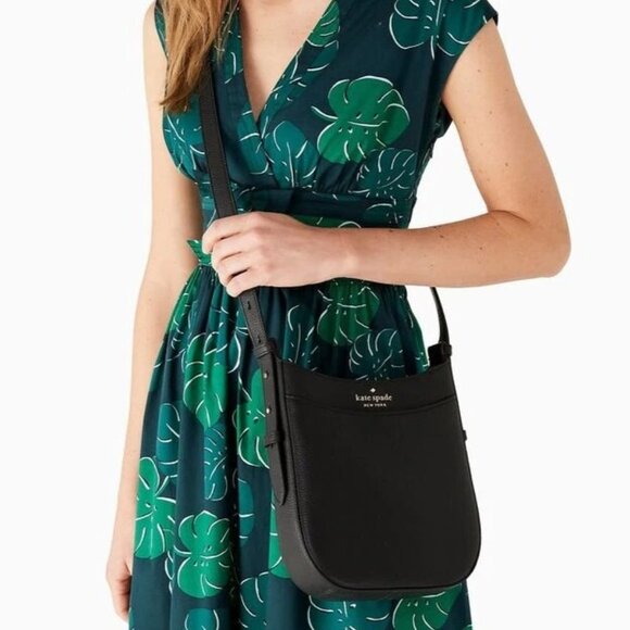 Kate Spade New York Black Leather Crossbody Bag – Silver Tone Hardware - Picture 5 of 5